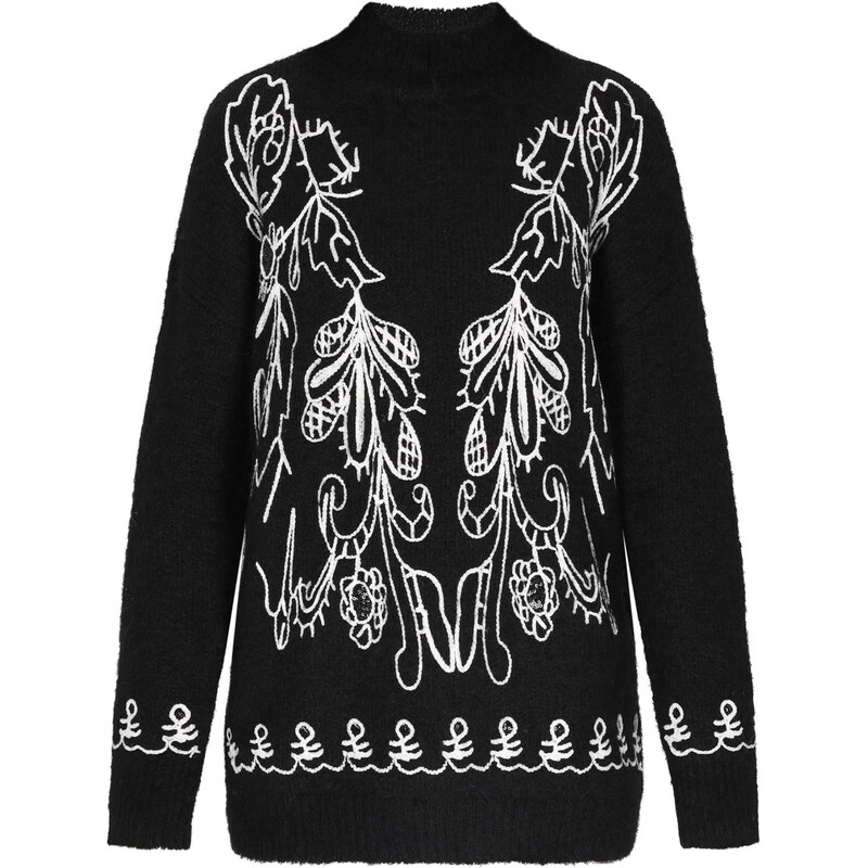 usha FESTIVAL Oversize sveter čierna / biela 66446298