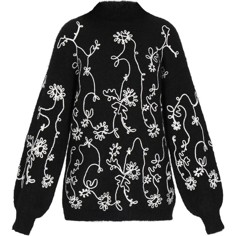 usha FESTIVAL Oversize sveter čierna / biela 66446306