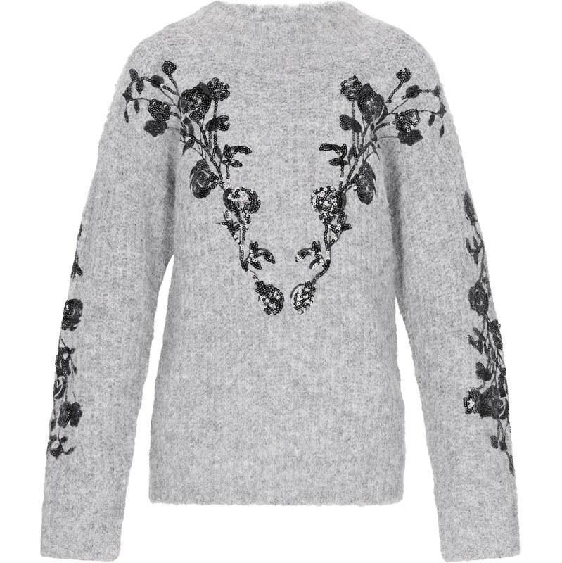 usha FESTIVAL Sveter svetlosivá / čierna 66446299