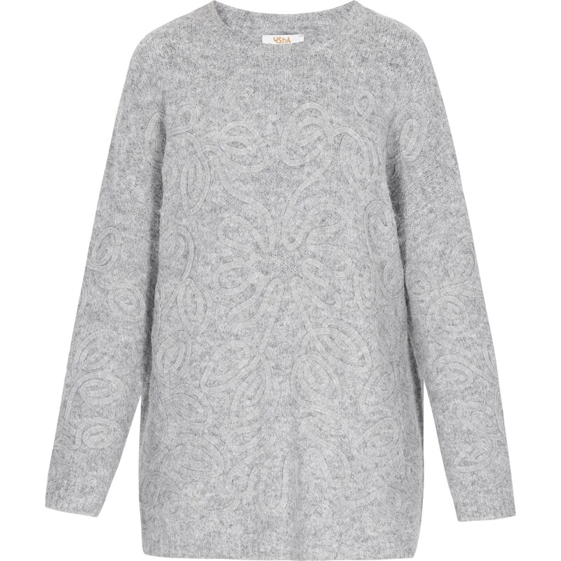 usha FESTIVAL Oversize sveter svetlosivá 66446301