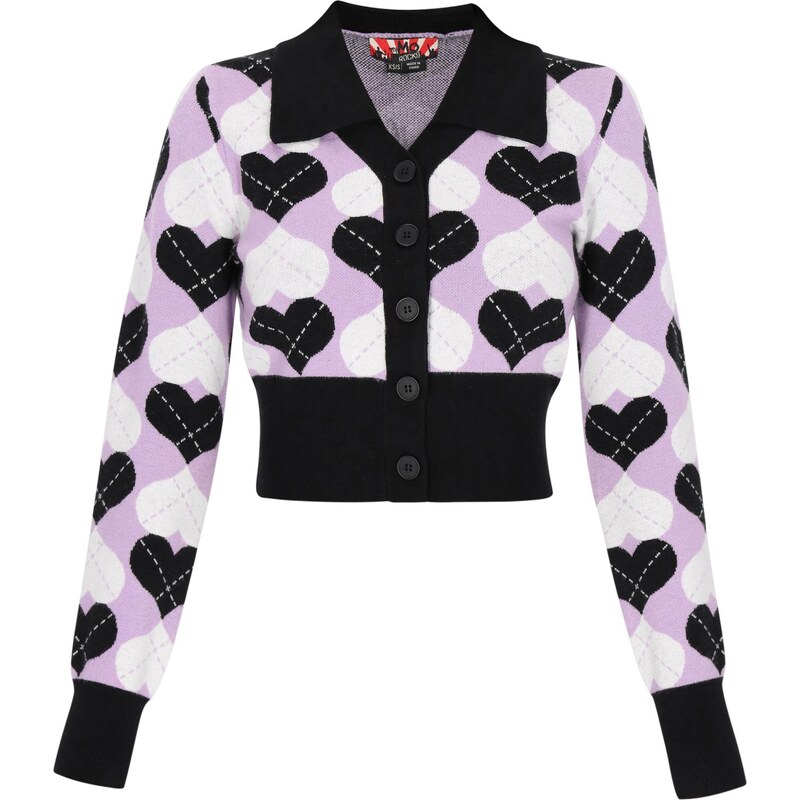 myMo ROCKS Kardigán orgovánová / čierna / biela 66446374