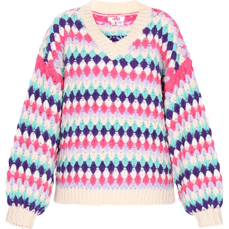 MYMO Sveter Young Fashion béžová / námornícka modrá / tyrkysová / 66446361