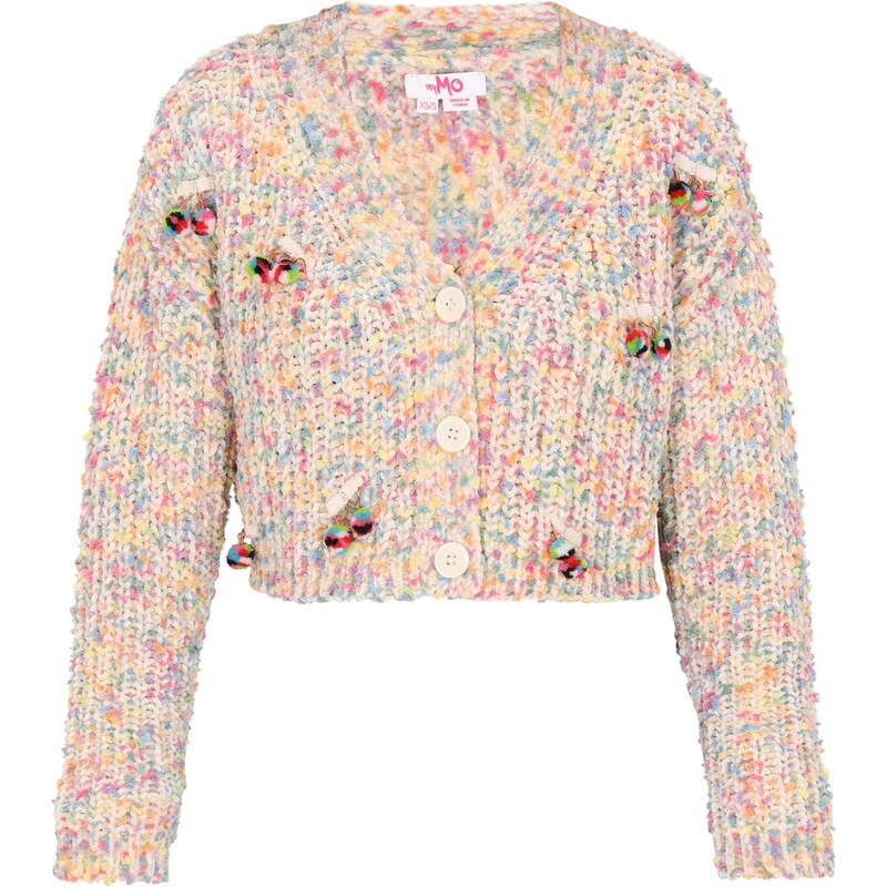 MYMO Oversize kardigán Young Fashion svetlomodrá / žltá / levanduľová 66446414