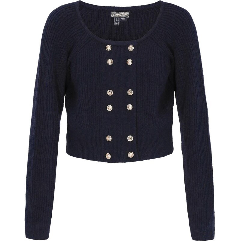 DreiMaster Vintage Kardigán námornícka modrá / zlatá 66446405