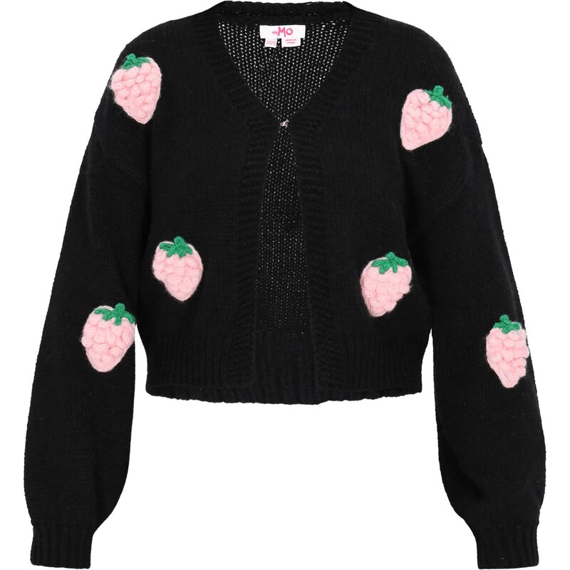 MYMO Oversize kardigán nefritová / ružová / čierna 66446422