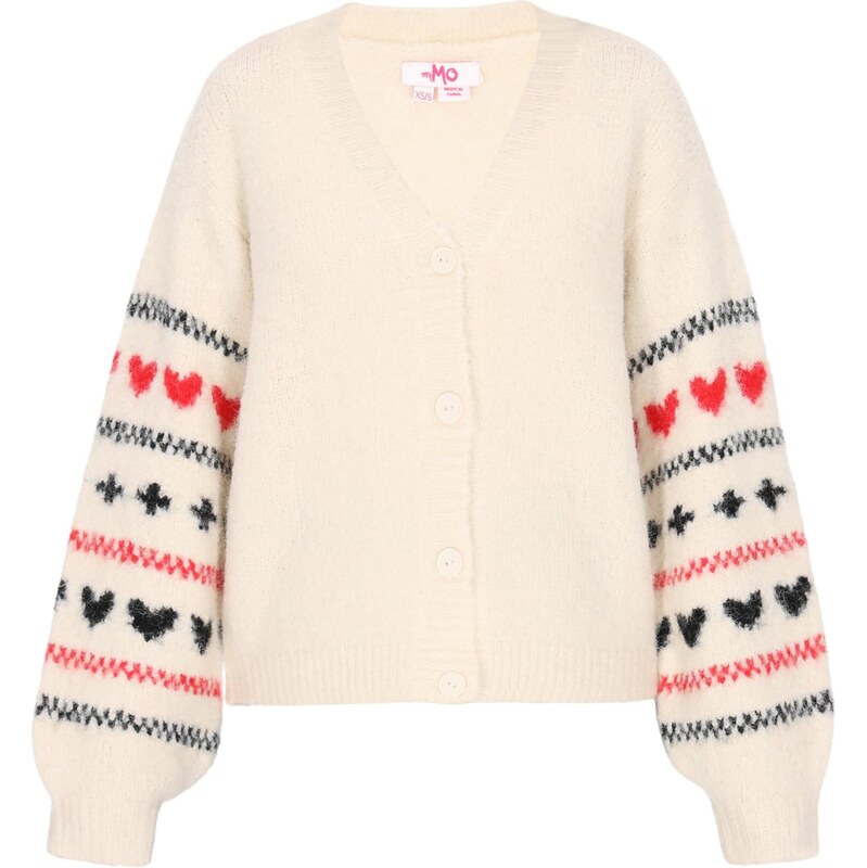 MYMO Kardigán červená / čierna / biela ako vlna 66446423