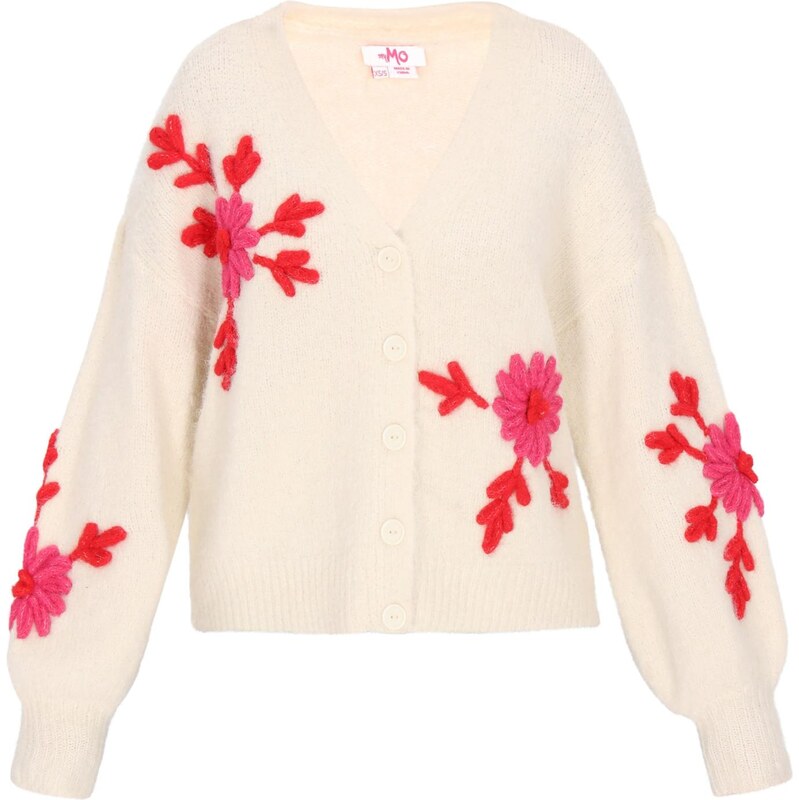 MYMO Oversize kardigán béžová / červená 66446437