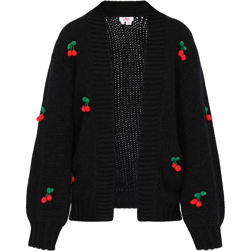 MYMO Oversize kardigán nefritová / červená / čierna 66446427