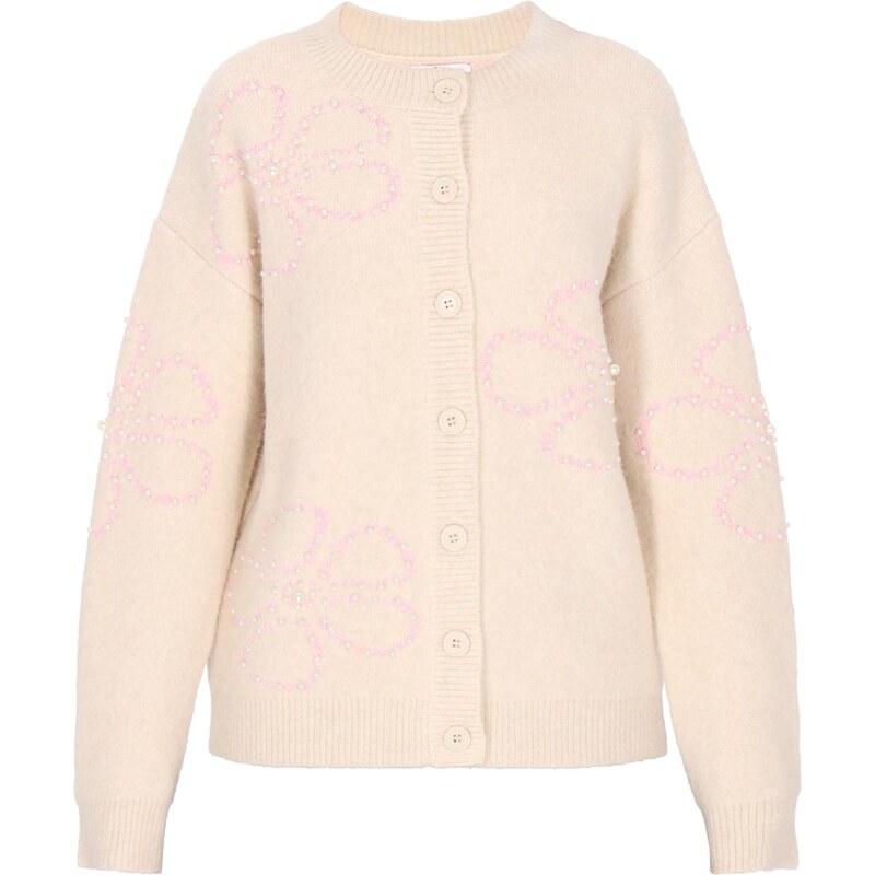MYMO Kardigán slonová kosť / pastelovo ružová 66446454
