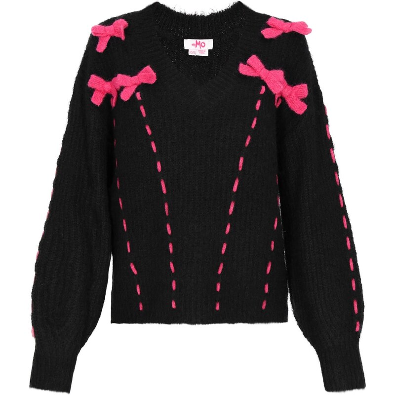 MYMO Oversize sveter ružová / čierna 66446443