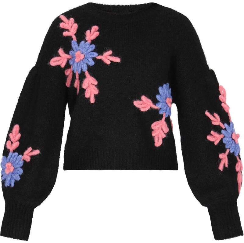 MYMO Oversize sveter modrá denim / staroružová / čierna 66446459