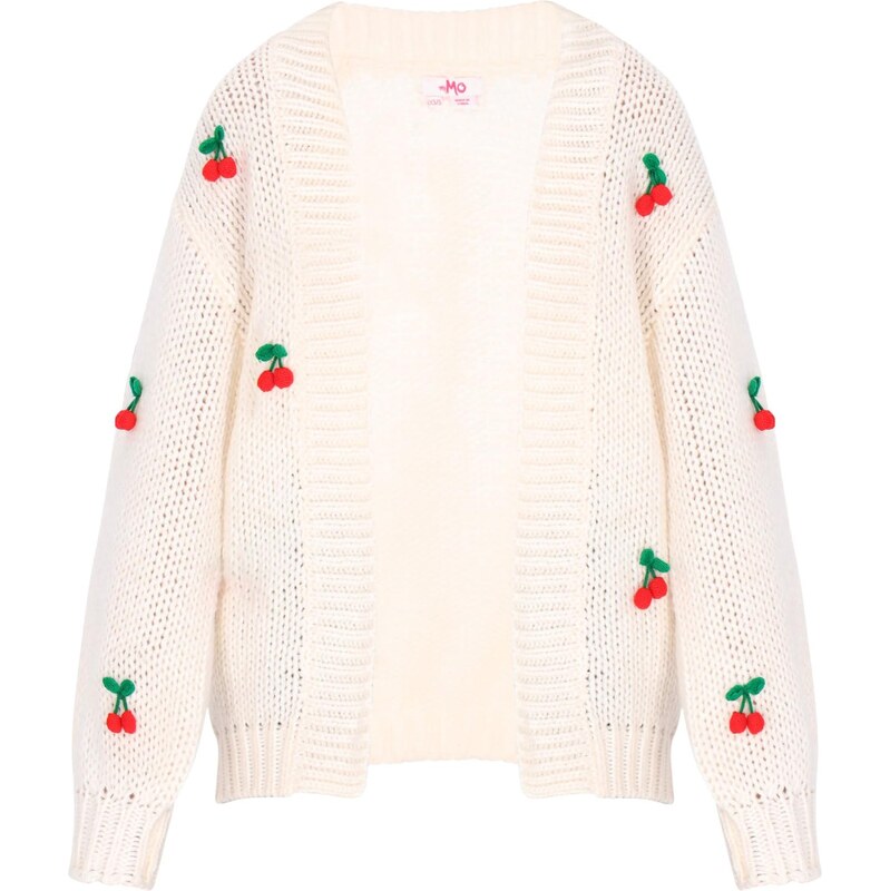 MYMO Oversize kardigán zelená / červená / šedobiela 66446440