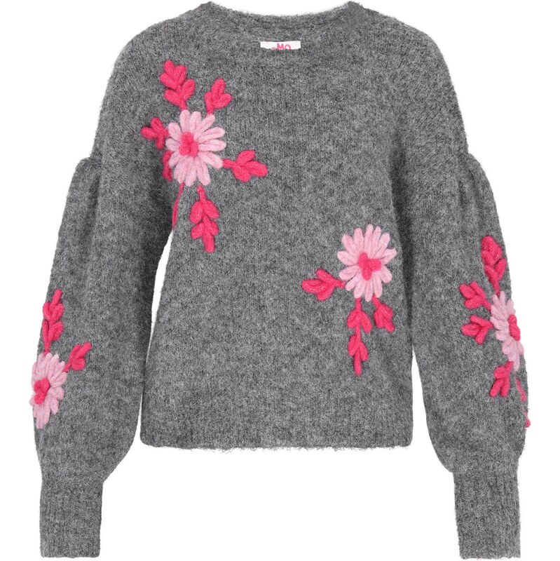 MYMO Oversize sveter tmavosivá / ružová / ružová 66446458