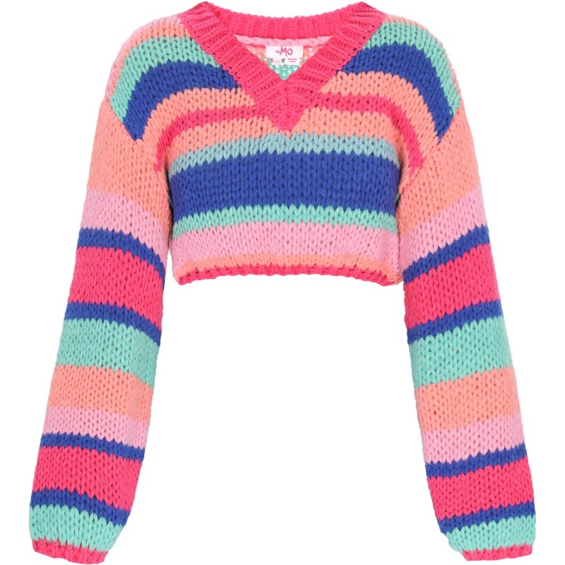 MYMO Sveter námornícka modrá / mätová / marhuľová / malinová 66446507