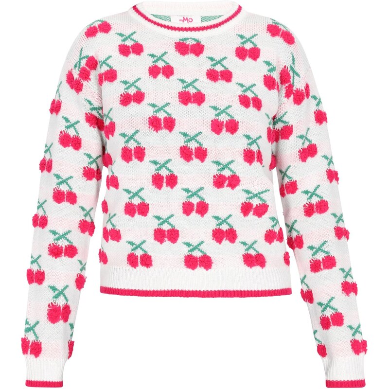 MYMO Sveter jedľová / červená / biela 66446550