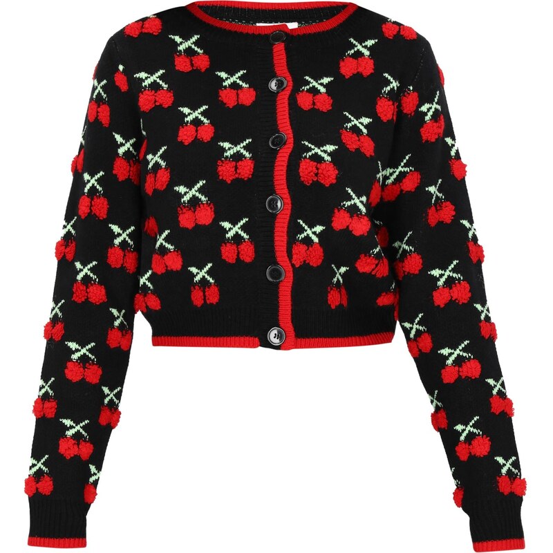 MYMO Kardigán Young Fashion zelená / červená / čierna 66446552