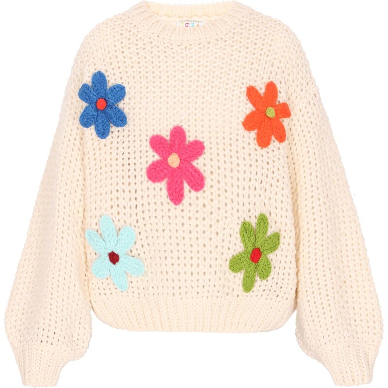 IZIA Oversize sveter nebesky modrá / tmavooranžová / ružová / biela 66446538