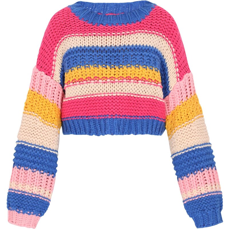MYMO Oversize sveter modrá / žltá / ružová / svetloružová 66446544
