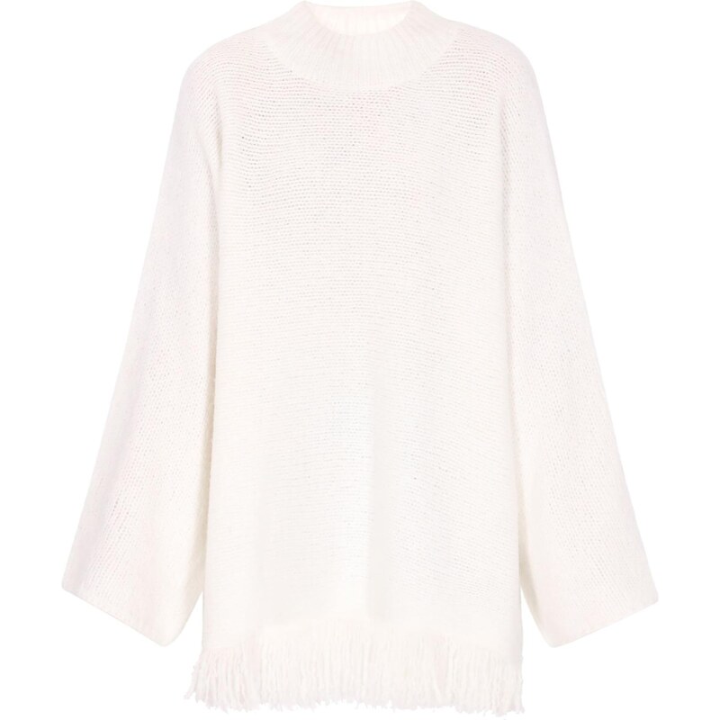 IZIA Oversize sveter Boho biela ako vlna 66446581