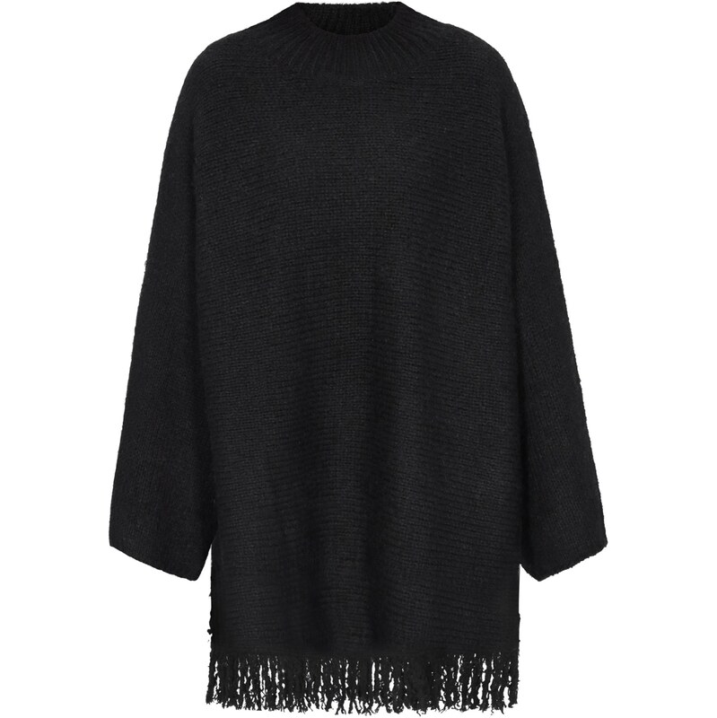 IZIA Oversize sveter Boho čierna 66446583
