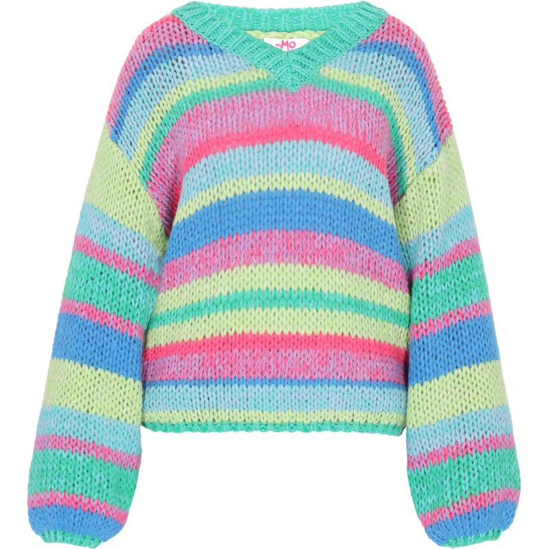 MYMO Oversize sveter modrá / žltá / zelená / červená 66446598