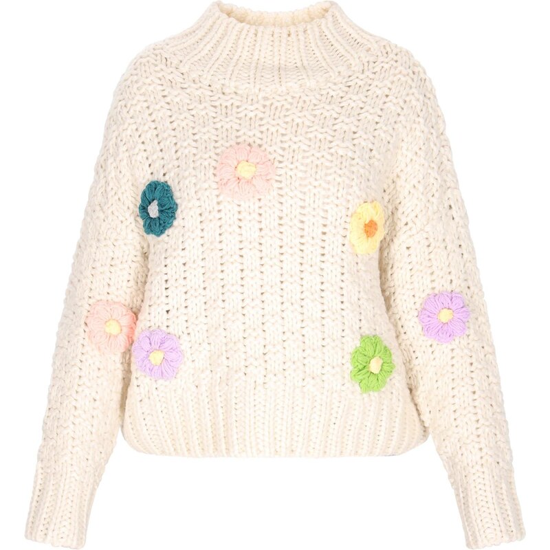 IZIA Sveter žltá / tmavozelená / ružová / šedobiela 66446618