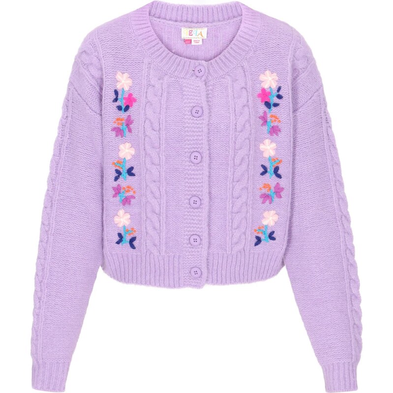 IZIA Oversize kardigán Fashion Look nebesky modrá / svetlofialová / 66446619