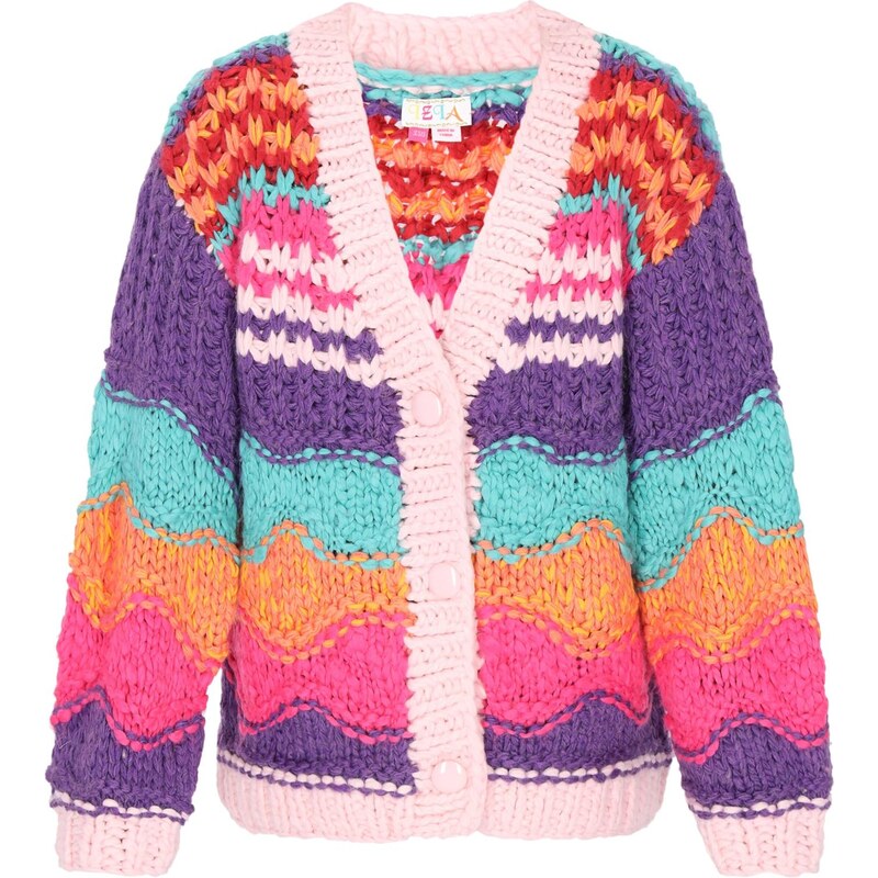 IZIA Kardigán Fashion Look tyrkysová / fialová / ružová 66446631