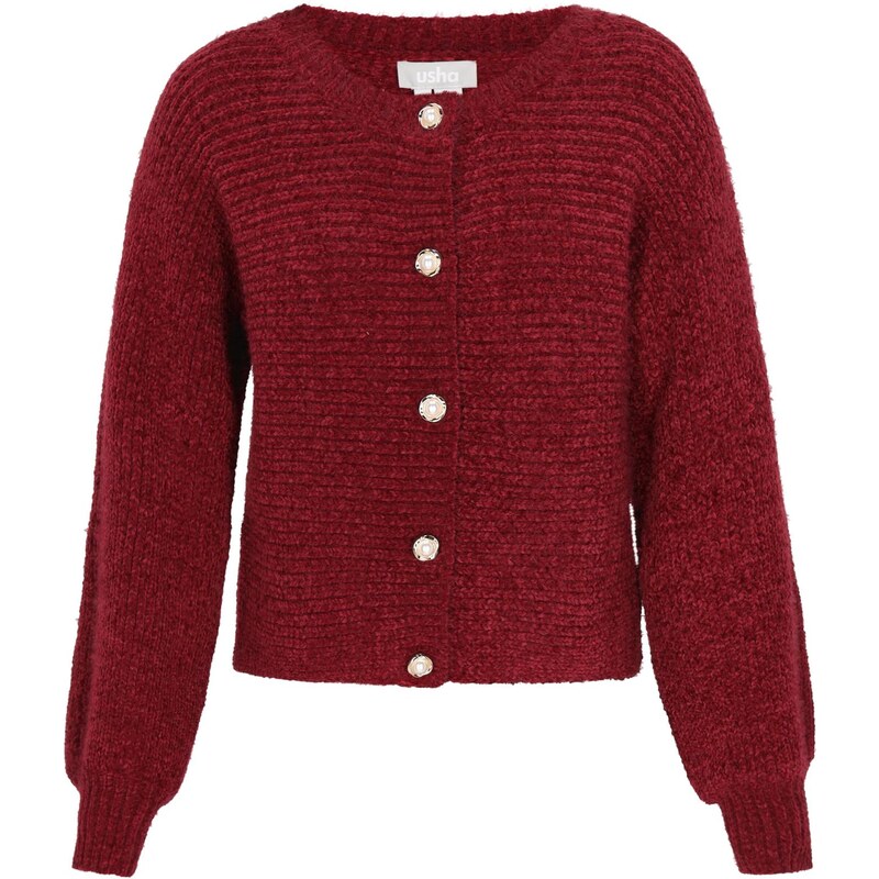 Usha Kardigán burgundská 66446649