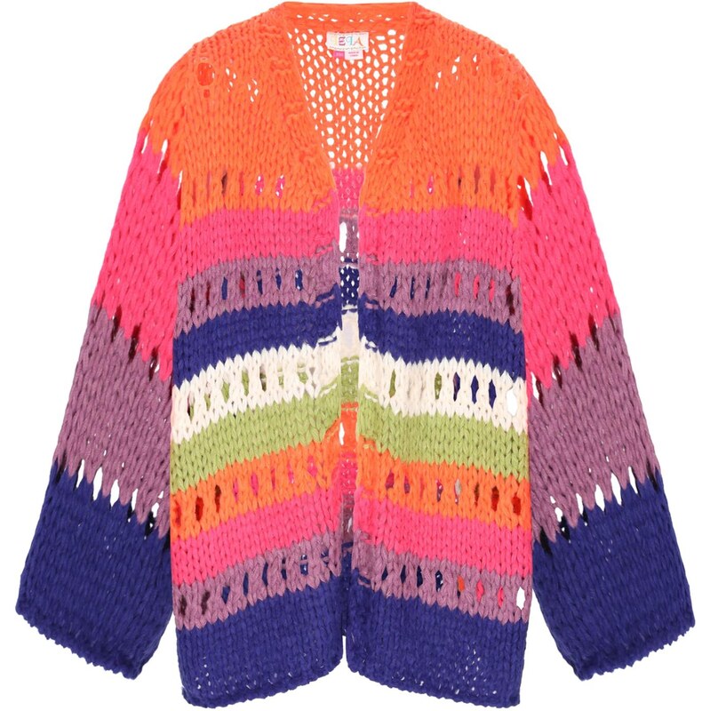 IZIA Kardigán Boho námornícka modrá / oranžová / ružová / prírodná 66446650