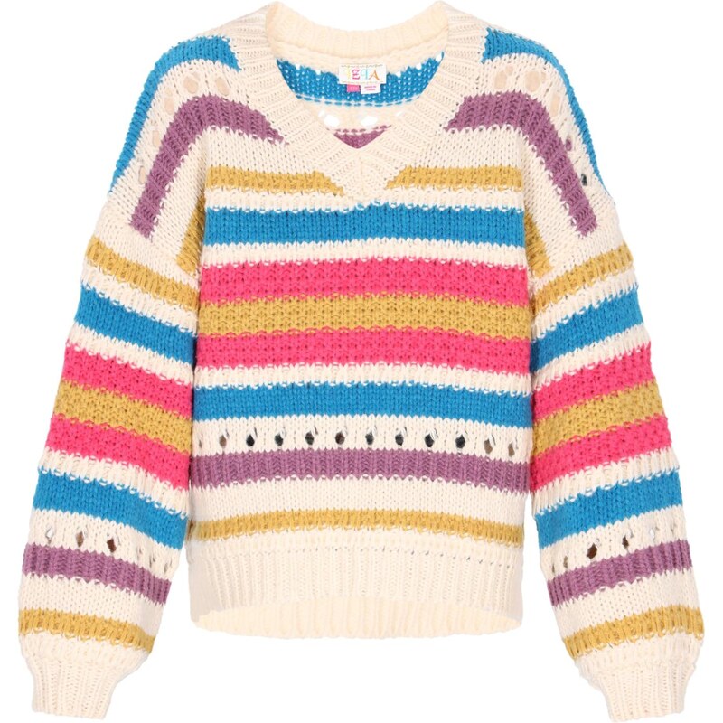 IZIA Oversize sveter azúrová / svetlofialová / malinová / biela ako 66446637