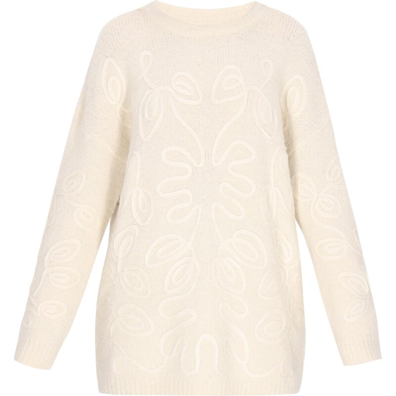 usha FESTIVAL Oversize sveter šedobiela 66446668