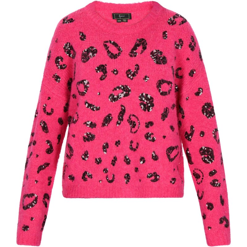 faina Oversize sveter Fashion Look ružová / čierna 66446670