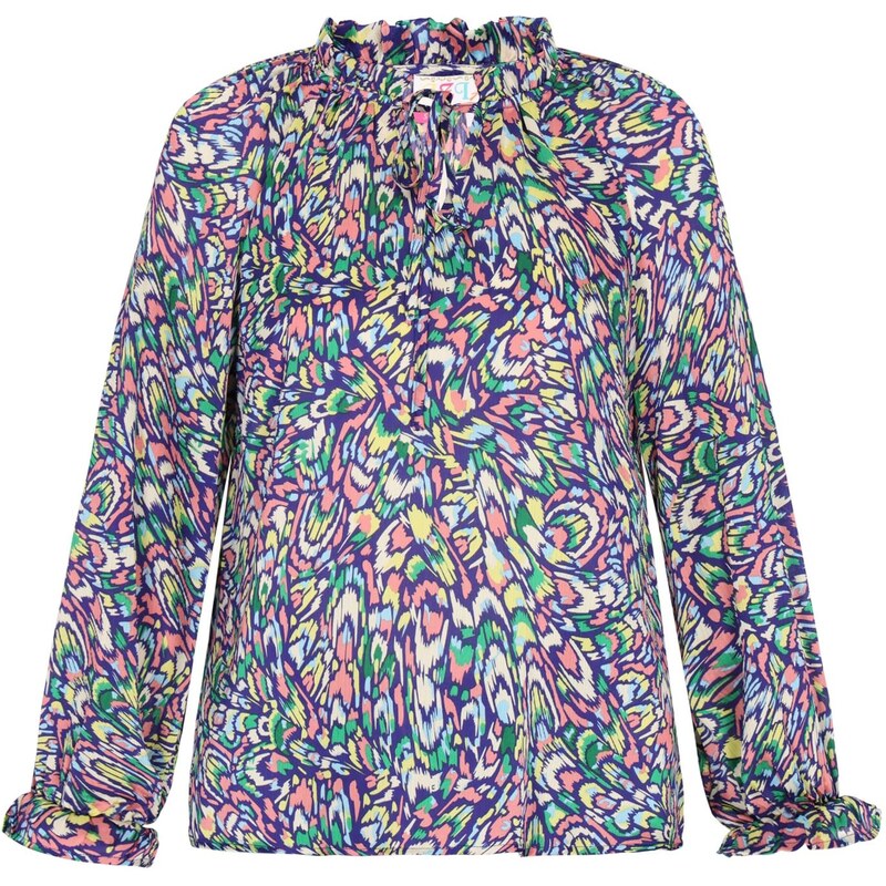 IZIA Blúzka tmavomodrá / žltá / zelená / lososová 66446689