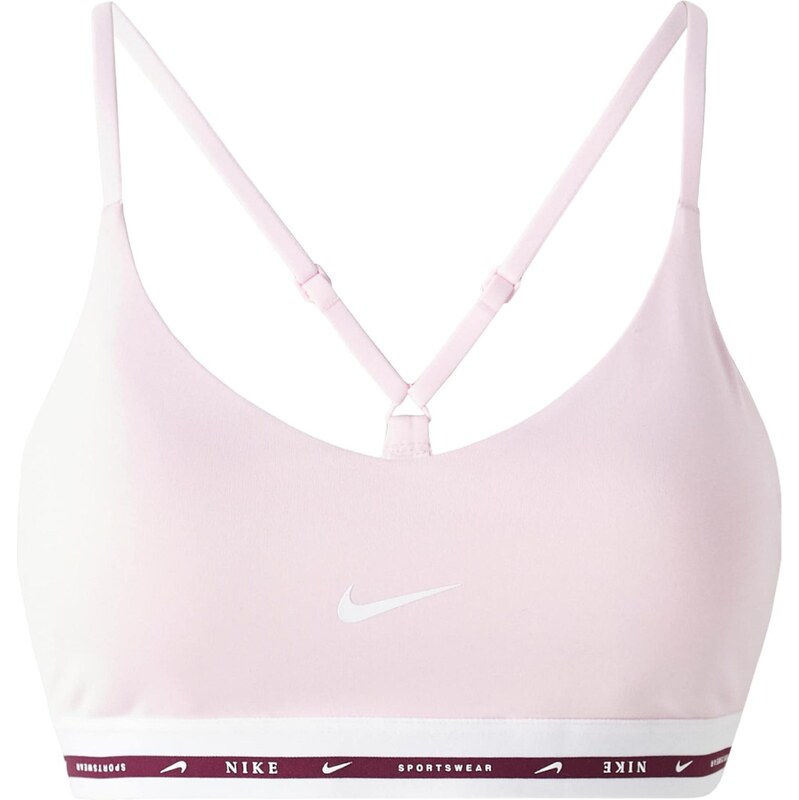 NIKE Športová podprsenka INDY ružová / vínovo červená / biela 66446706