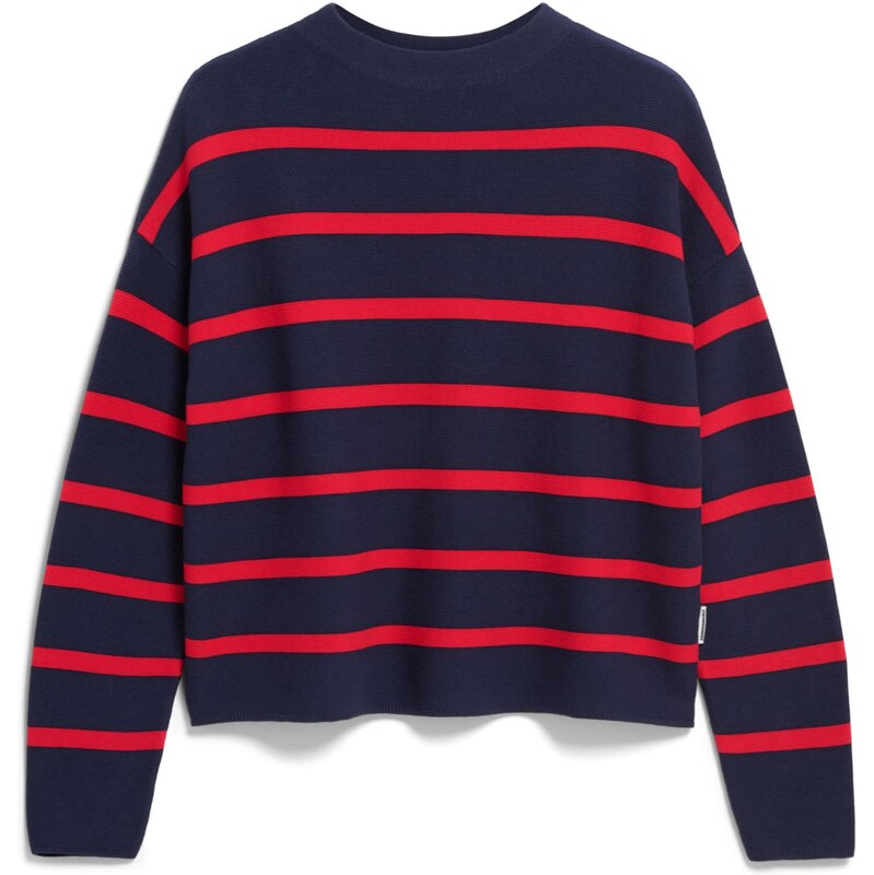 ARMEDANGELS Sveter Merinaa námornícka modrá / červená 66446728