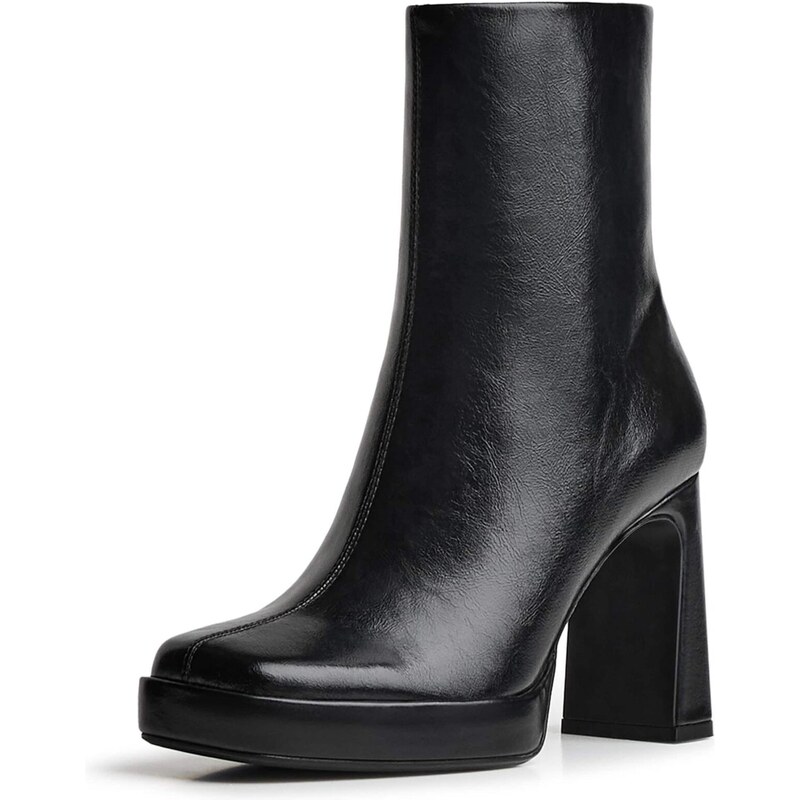 Bershka Členkové čižmy čierna 66446907