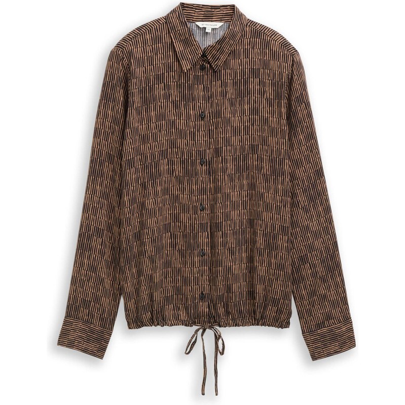 TOM TAILOR Blúzka farba ťavej srsti / čierna 66447043