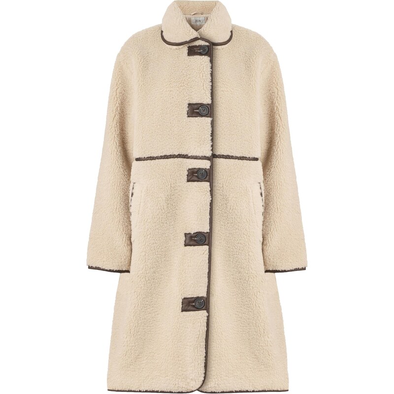 JDY Prechodný kabát JDYNOELLA hnedá / sivobéžová 66447133