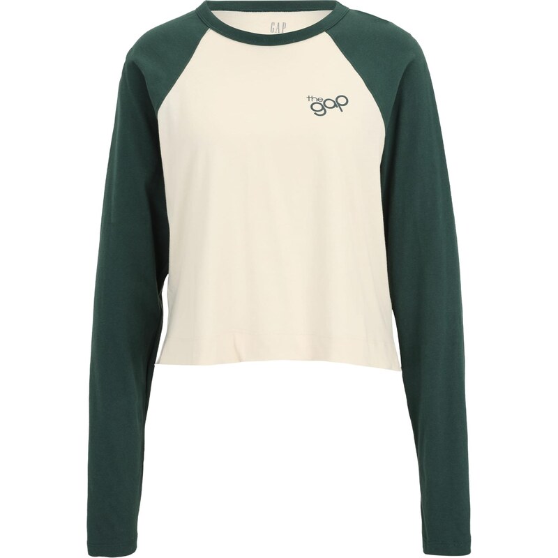 Gap Tall Tričko tmavozelená / prírodná biela 66447175