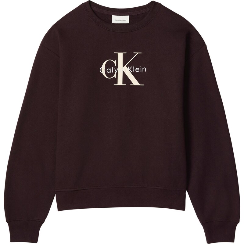 Calvin Klein Jeans Mikina krémová / hnedá / biela 66447183