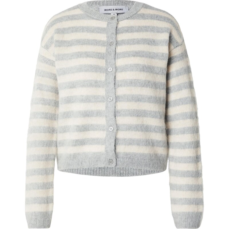 MORE & MORE Kardigán svetlosivá / prírodná biela 66447411