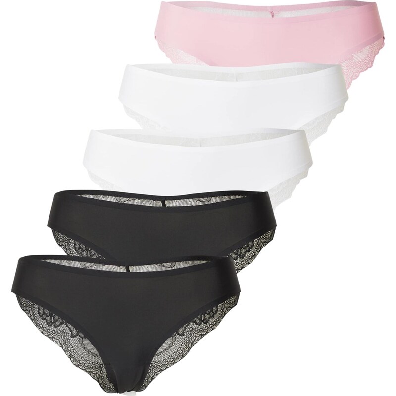 Hunkemöller Nohavičky ružová / čierna / biela 66447478