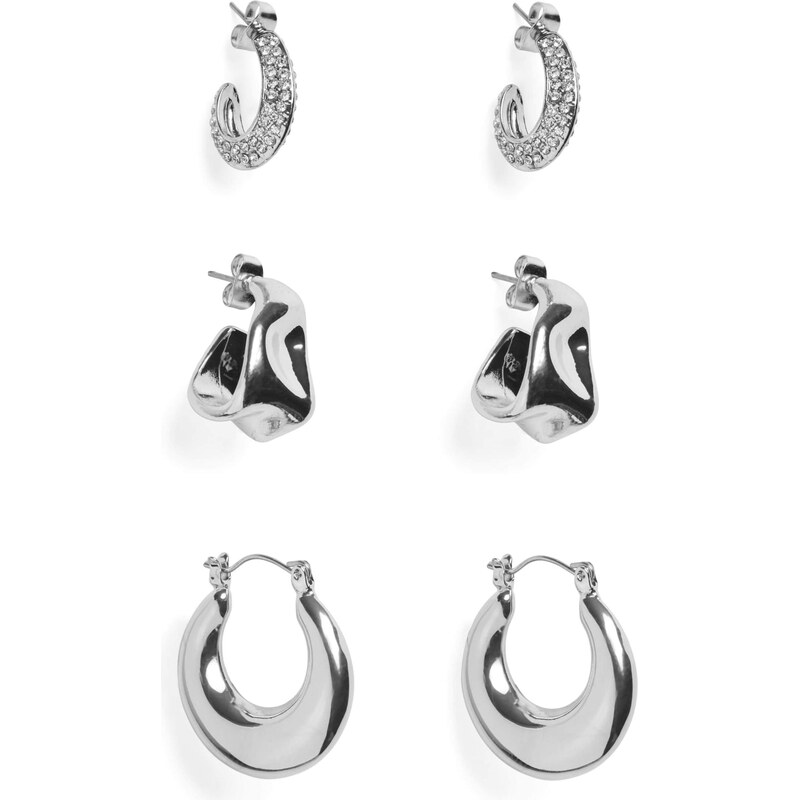 PIECES Náušnice PCJENNY strieborná 66447494