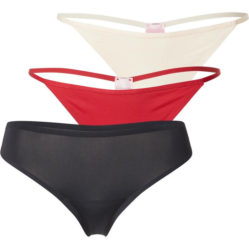 Hunkemöller Tangá jasne červená / čierna / biela 66447515