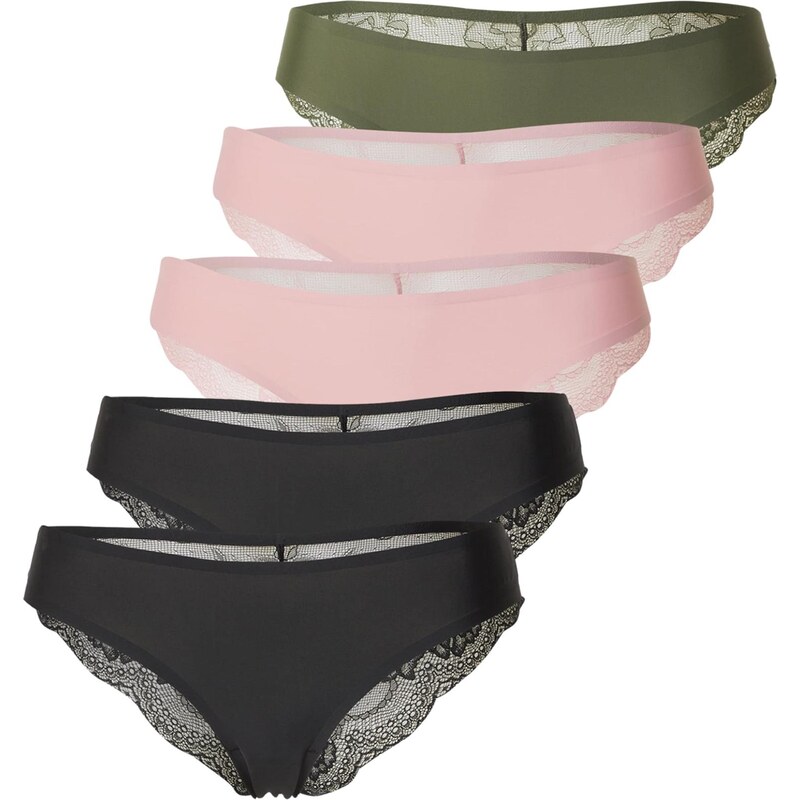 Hunkemöller Tangá tmavozelená / slivková / čierna 66447516