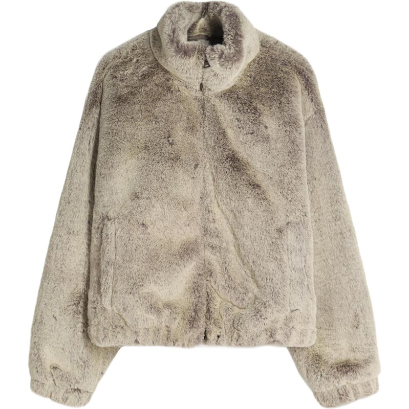 Bershka Zimná bunda tmavošedá 66447580