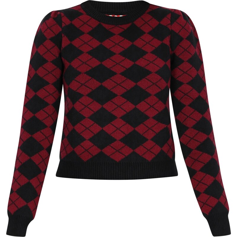 myMo ROCKS Sveter burgundská / čierna 66446371