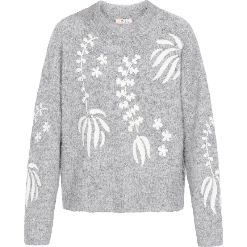 IZIA Oversize sveter svetlosivá / biela 66446479