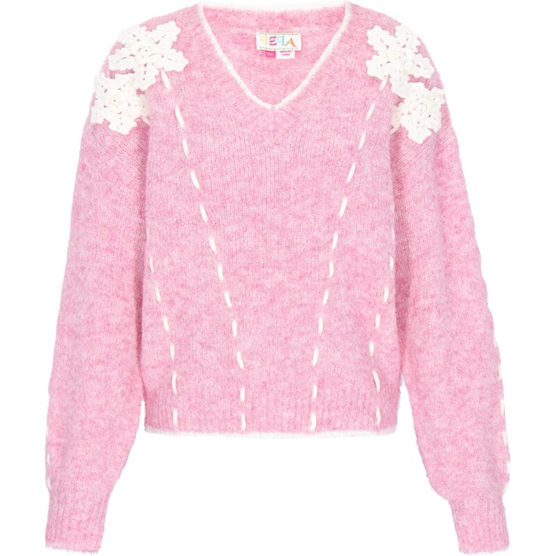 IZIA Oversize sveter ružová / biela 66446478